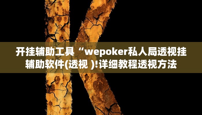 开挂辅助工具“wepoker私人局透视挂辅助软件(透视 )!详细教程透视方法