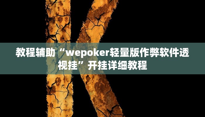 教程辅助“wepoker轻量版作弊软件透视挂”开挂详细教程