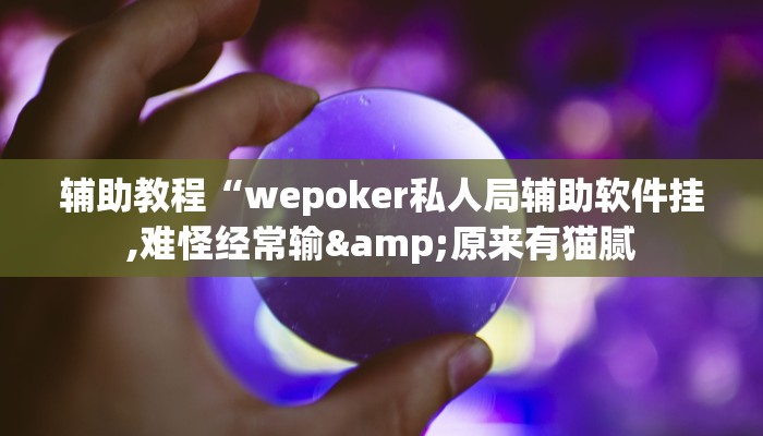 辅助教程“wepoker私人局辅助软件挂,难怪经常输&原来有猫腻
