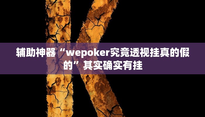 辅助神器“wepoker究竟透视挂真的假的”其实确实有挂