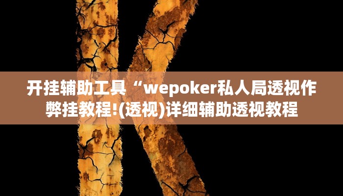 开挂辅助工具“wepoker私人局透视作弊挂教程!(透视)详细辅助透视教程