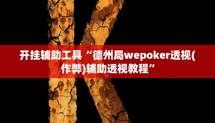 开挂辅助工具“wepoker作弊辅助挂(透视 ),难怪经常输有猫腻 (透视)