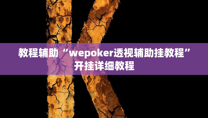 教程辅助“wepoker透视辅助挂教程”开挂详细教程
