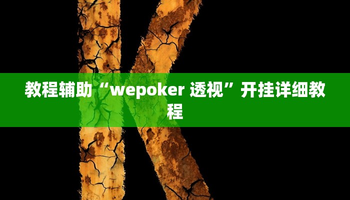 教程辅助“wepoker 透视”开挂详细教程