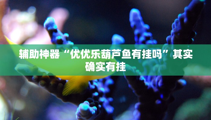 辅助神器“优优乐葫芦鱼有挂吗”其实确实有挂