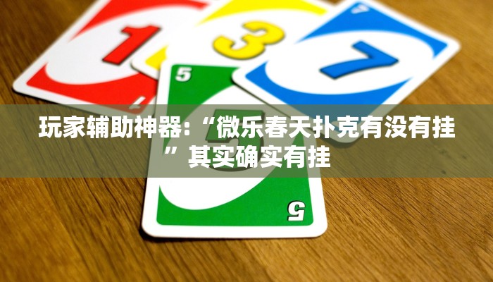 玩家辅助神器:“微乐春天扑克有没有挂”其实确实有挂