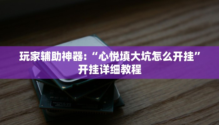 玩家辅助神器:“心悦填大坑怎么开挂”开挂详细教程