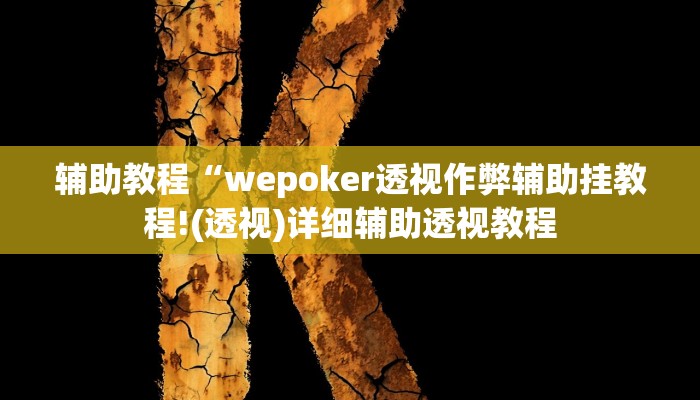 辅助教程“wepoker透视作弊辅助挂教程!(透视)详细辅助透视教程