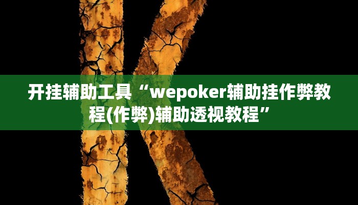 开挂辅助工具“wepoker辅助挂作弊教程(作弊)辅助透视教程”