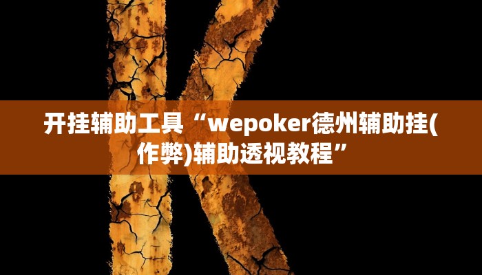 开挂辅助工具“wepoker德州辅助挂(作弊)辅助透视教程”