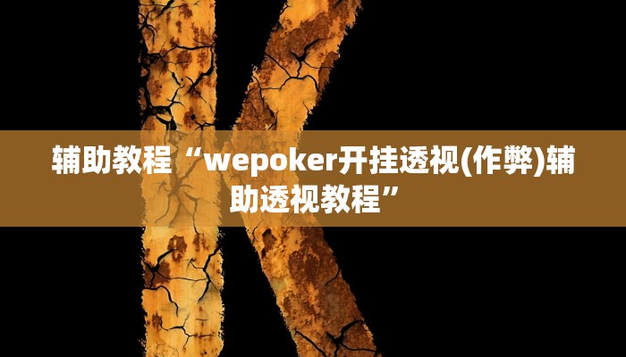 辅助教程“wepoker开挂透视(作弊)辅助透视教程”