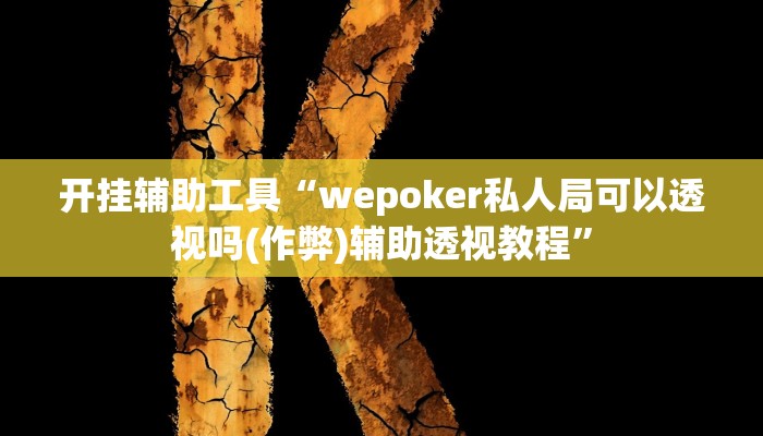 开挂辅助工具“wepoker私人局可以透视吗(作弊)辅助透视教程”
