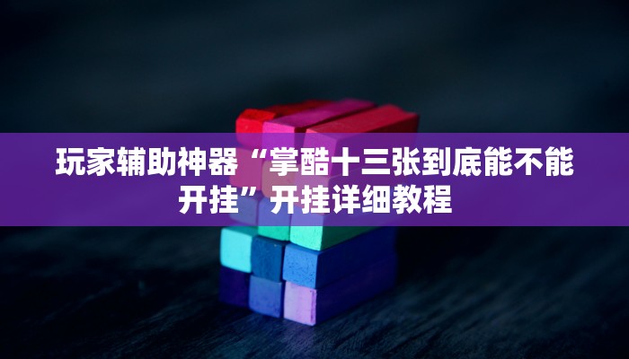 玩家辅助神器“掌酷十三张到底能不能开挂”开挂详细教程