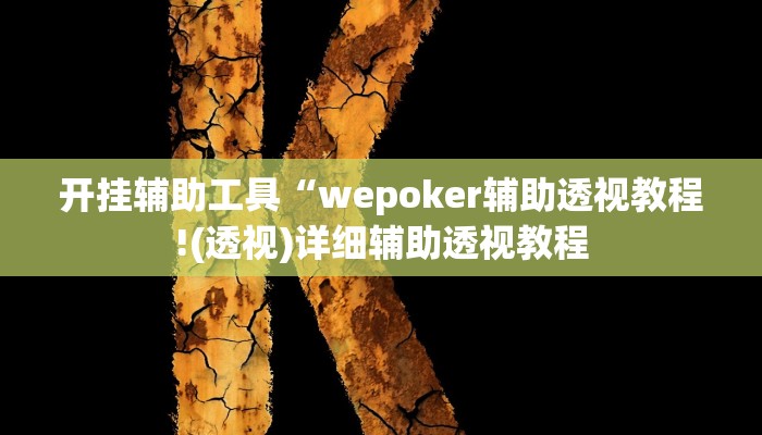 开挂辅助工具“wepoker辅助透视教程!(透视)详细辅助透视教程