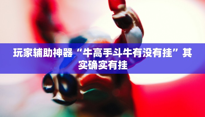玩家辅助神器“牛高手斗牛有没有挂”其实确实有挂